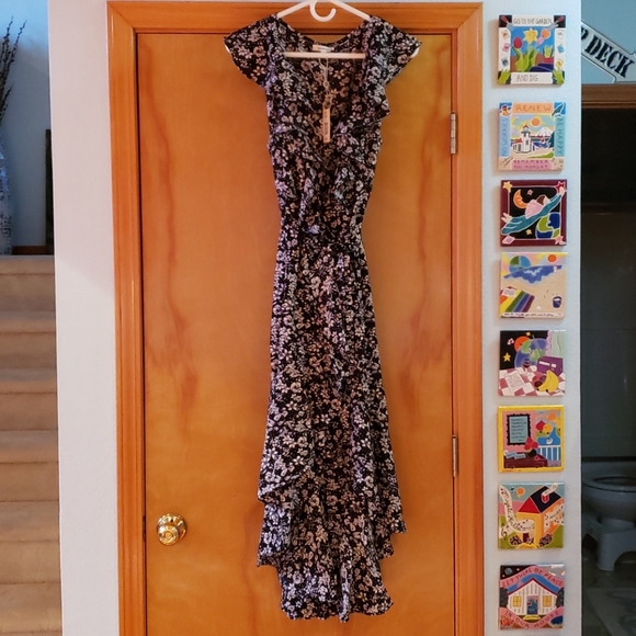 NWT Max Studio Ruffle wrap dress size large - Picture 7 of 15